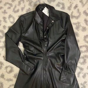 Zara faux leather dress!